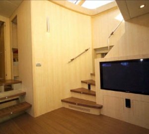 Yacht GEORGE P -  Stairs to Lower Deck