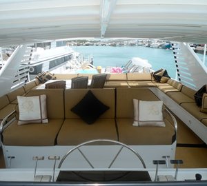 Yacht ISLAND TIME - Flybridge Looking Aft