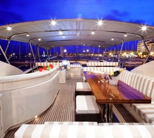 Yacht MAYAMA -  Flybridge at Night