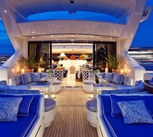 Yacht O -  Aft Deck looking forward