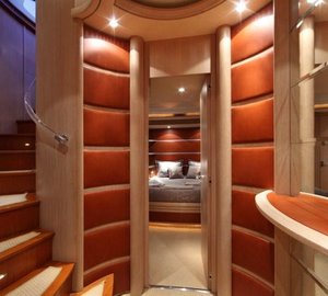 Yacht SKAZKA -  Guest Cabin entrance
