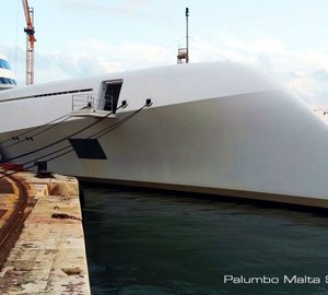 mega yacht A at Palumbo Malta