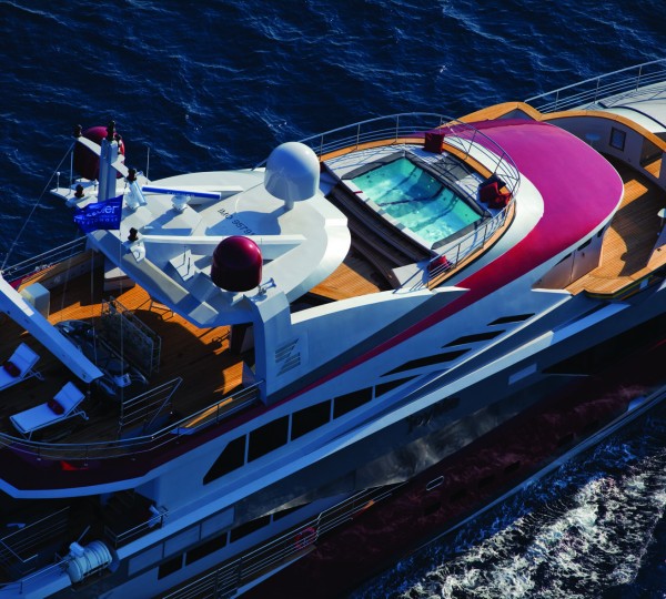 Superyacht JoyMe from above by Phillip Zepter Yachts