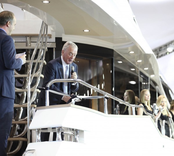 World debut of the New Sunseeker 28m Motor Yacht at 2012 Tullett Prebon London Boat Show – Photo Credit Sunseeker International.