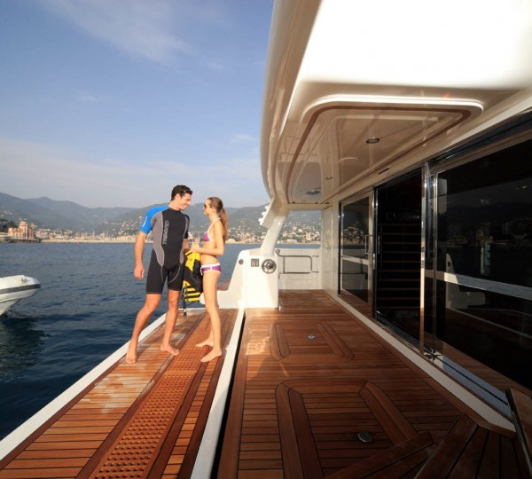Motor Yacht HANA - Gym Entrance from Swim Platform