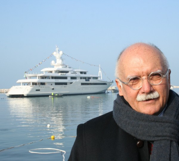 Gianni Zuccon at launch of the CRN 129 superyacht CHOPI CHOPI