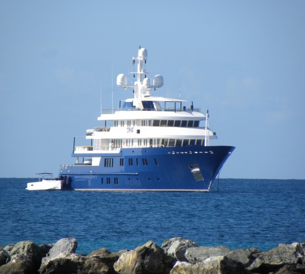 Superyacht POLAR STAR near Nevis - Caribbean - Image by Scott Henderson