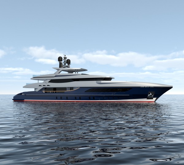 Rendering of the 46m Baglietto superyacht designed by Francesco Paszkowski