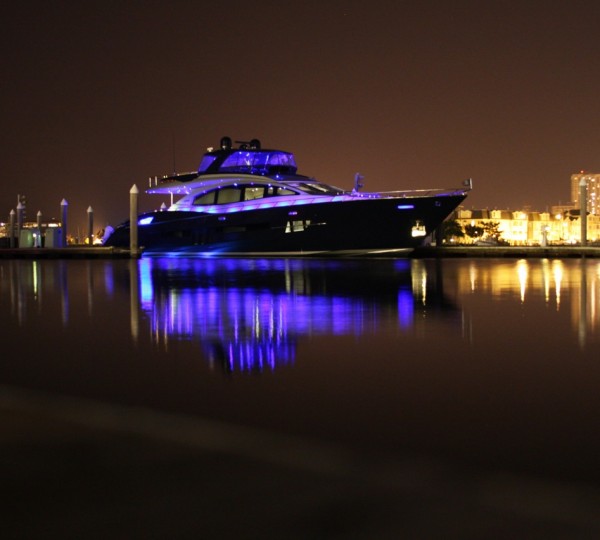 Algorythm yacht at night