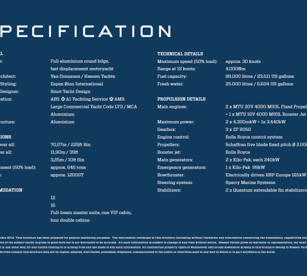 GALACTICA SUPER NOVA specs