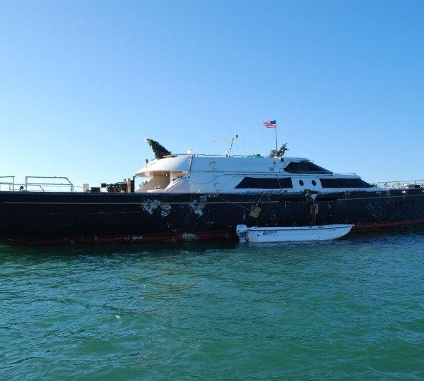 Yacht LEGACY After Being Caught in A Hurricane