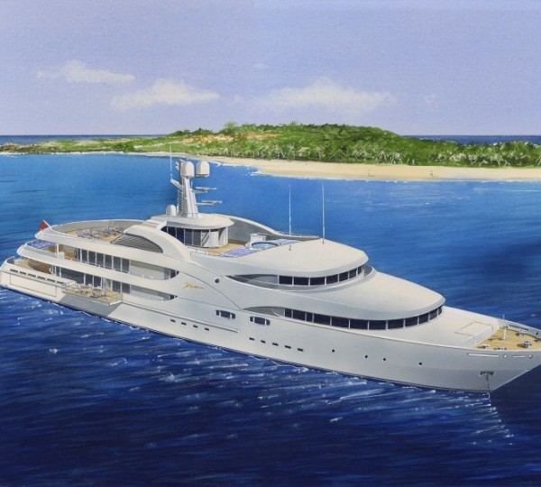 Yacht Nourah of Riyad - Rendering Design by Donald Starkey
