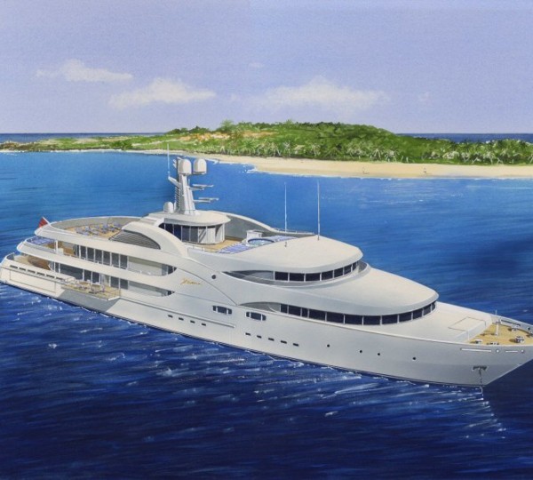 Yacht Nourah of Riyad - Rendering Design by Donald Starkey