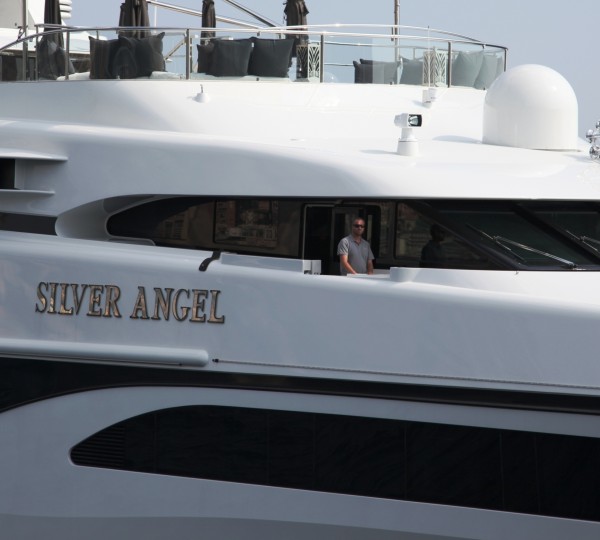 Motor Yacht Silver Angel close up - Photo Credit Monaco Yacht Spotter