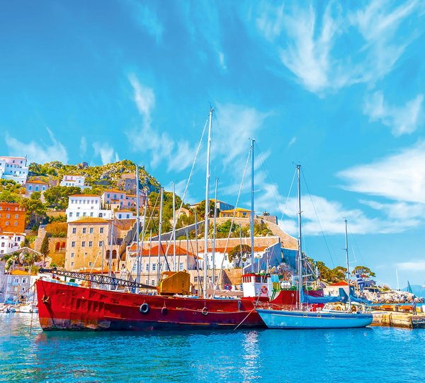 Greece Santorini Boats Symi