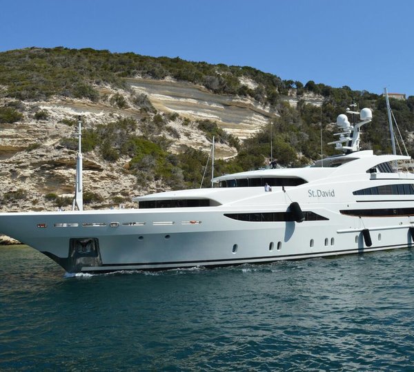St David Yacht Departing Bonifacio, Corsica - Image Courtesy Of Yacht ST DAVID