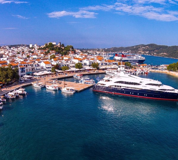 SuperYacht SUNDAY At Skiathos-Island, Greece