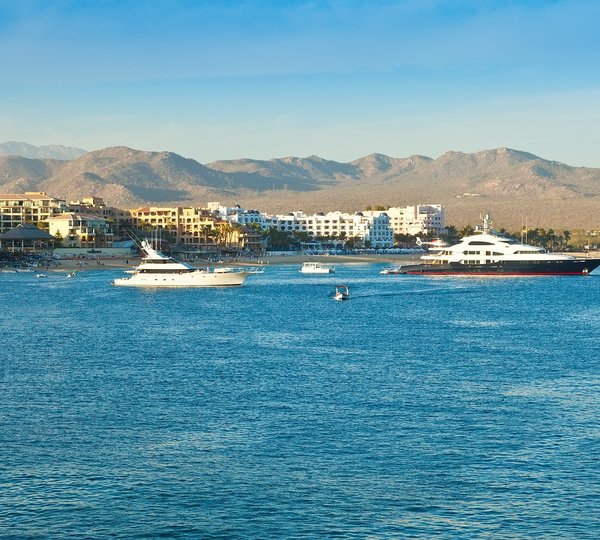 Superyachts Mooring Off Cabo San Lucas, Mexico