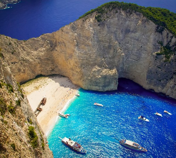 Beautiful Beach In Zakynthos Island - Navagio With Shipwreck Greece Ionian Islands
