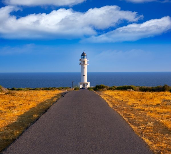 Formentera Island Barbaria Cape Lighthouse In Formentera Mediterranean Balearic Islands Of Spain