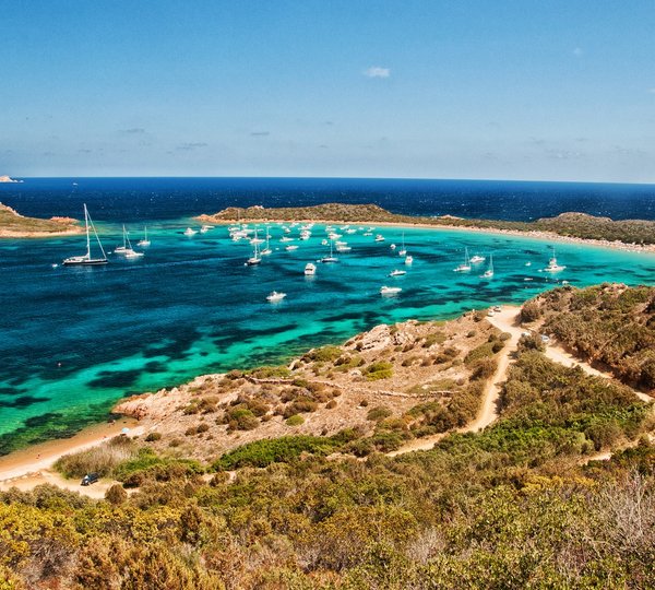 Italy Sardinia Ladscape Capo Coda Cavallo Bay