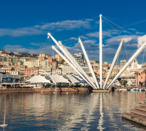 Bigo Is A 1992 Building By Renzo Piano Comissioned By The City And Inspired From An Ancient Derrick For The Ships Servicing The Old Port Of Genoa Italy