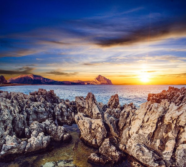 Beach At Sunset Cape Milazzo