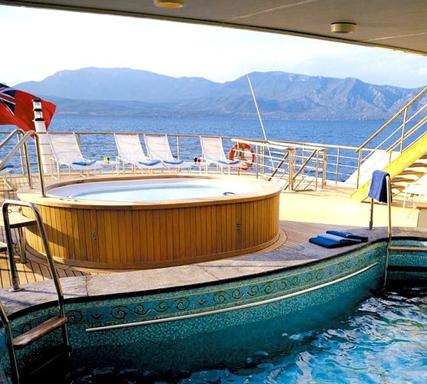 Jacuzzi Pool With Swimming Pool On Board Yacht ALEXANDER