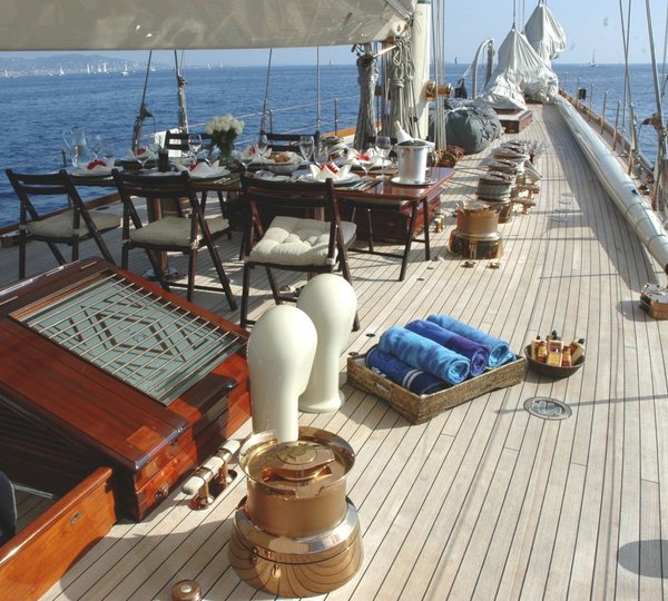 Profile Deck On Board Yacht SHAMROCK V
