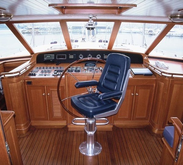 Pilot House On Board Yacht AXIA