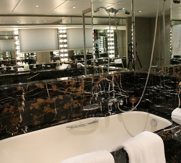 Main Master Bathroom On Board Yacht CAPRICE