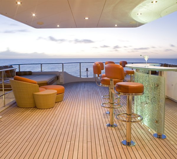 Sun Deck Aboard Yacht PERLE BLEUE