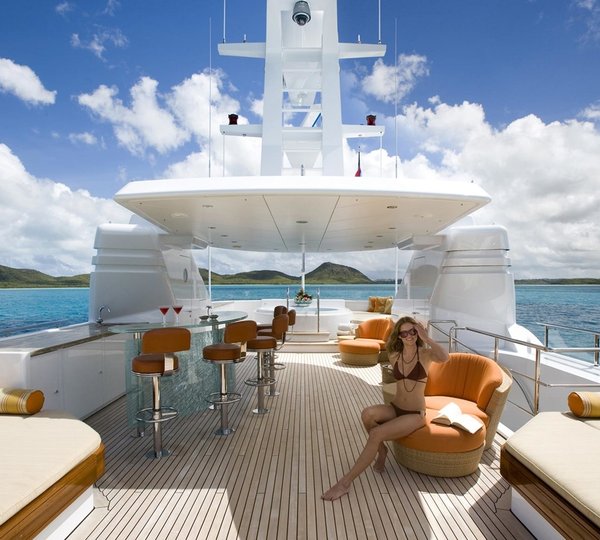 Sun Deck Aft On Yacht PERLE BLEUE