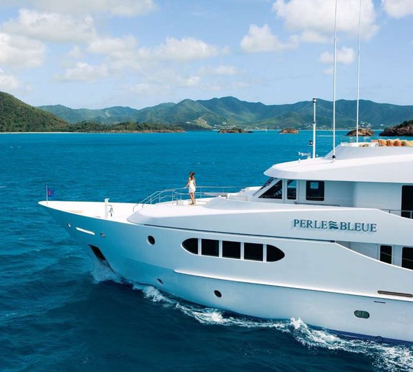 Ship's Bow On Yacht PERLE BLEUE