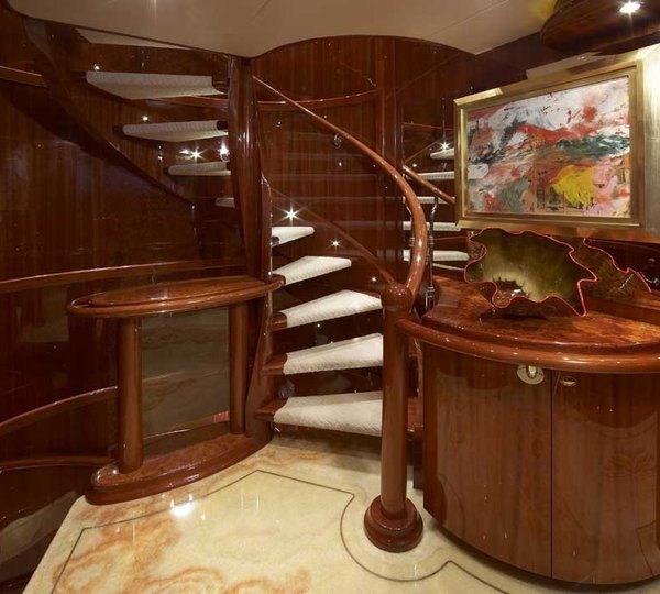 Premier Deck Lobby On Board Yacht LADY LEILA