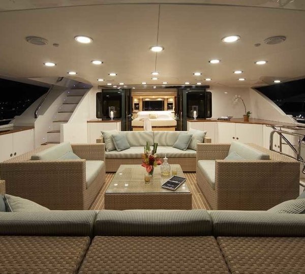 Top Deck Aspect Fore To Main Master Cabin On Board Yacht LADY LEILA