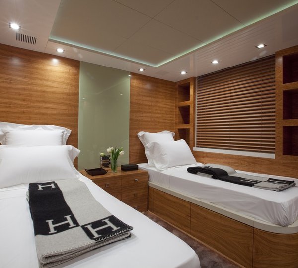 Twin Bed Cabin On Board Yacht SIERRA ROMEO