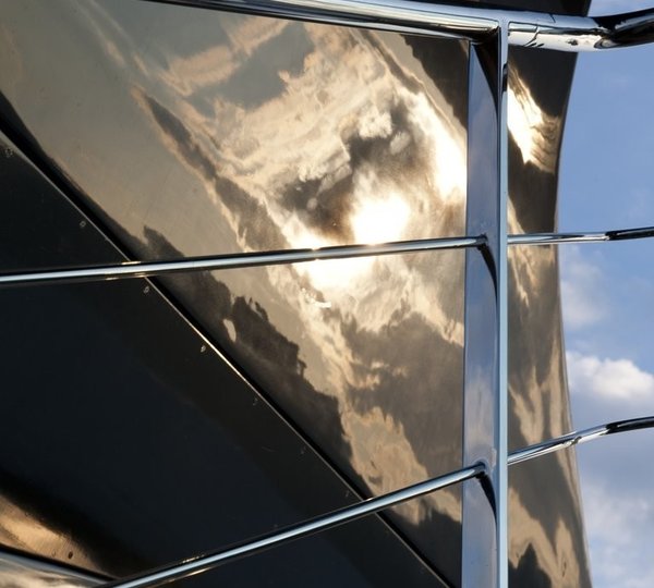 External Close Up Aboard Yacht OCEAN EMERALD