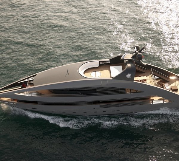 From Above Aspect: Yacht OCEAN EMERALD's Cruising Pictured