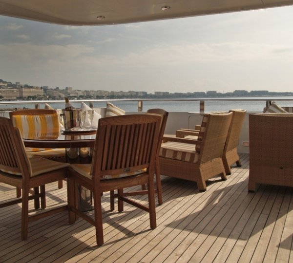 Bridgedeck Deck Close Up Aboard Yacht ALASKA OF GEORGE TOWN