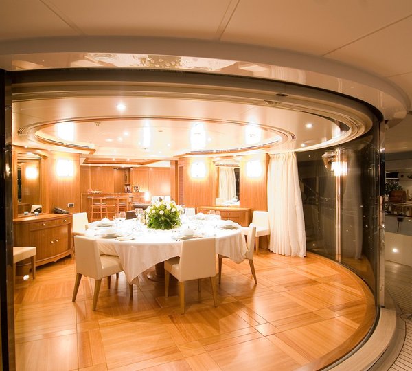Top Deck Eating/dining Zone On Yacht BLUE VISION