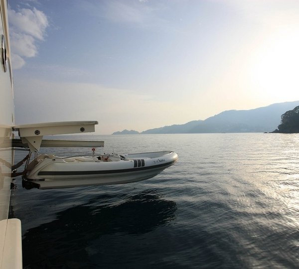 Ship's Tender Launch On Yacht HANA