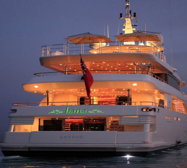 Evening: Yacht HANA's Aft Captured