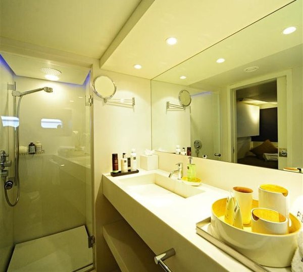 Guest's Bath Aboard Yacht BERZINC