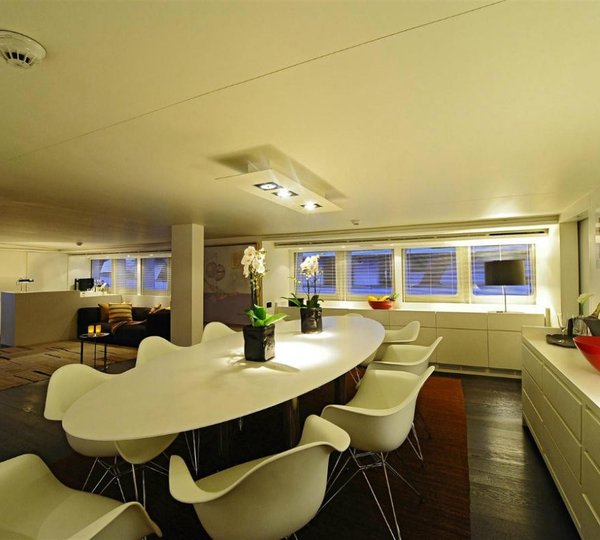 Indoor Eating/dining With Premier Saloon Aboard Yacht BERZINC