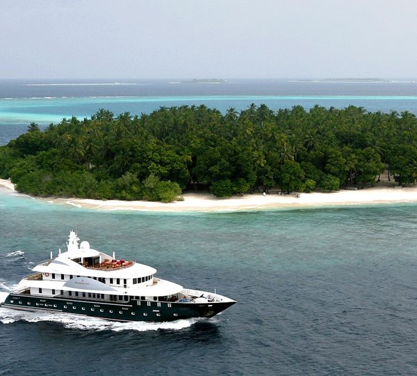 From Above: Yacht DHAAINKAN'BAA's Cruising Captured