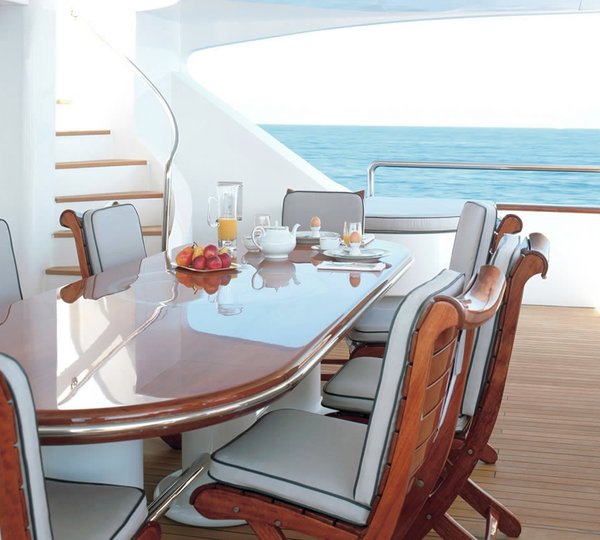 External Eating/dining Aboard Yacht IL SOLE