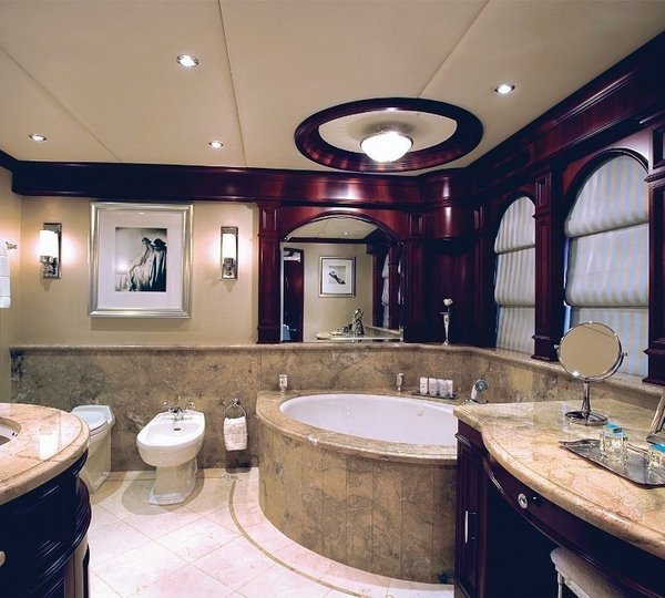 Main Master Bath On Board Yacht CARPE DIEM II