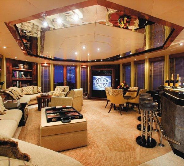 Saloon With Drinks Bar On Board Yacht PERFECT PERSUASION