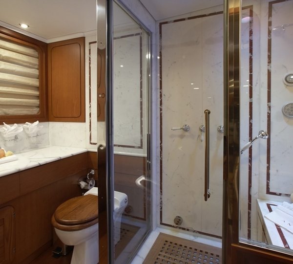 Showering Area On Board Yacht ANTARA
